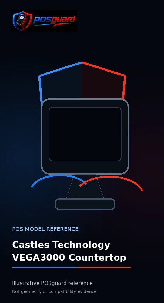 Castles Technology VEGA3000 Countertop V3CT3 — POSguard model reference visual