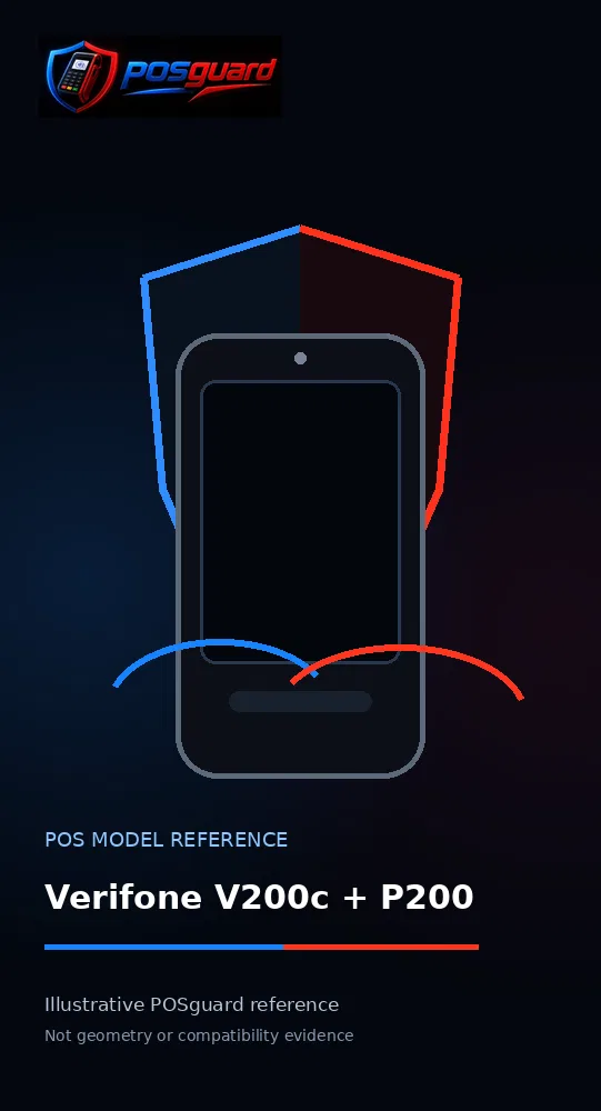 Verifone V200c + P200 — POSguard model reference visual